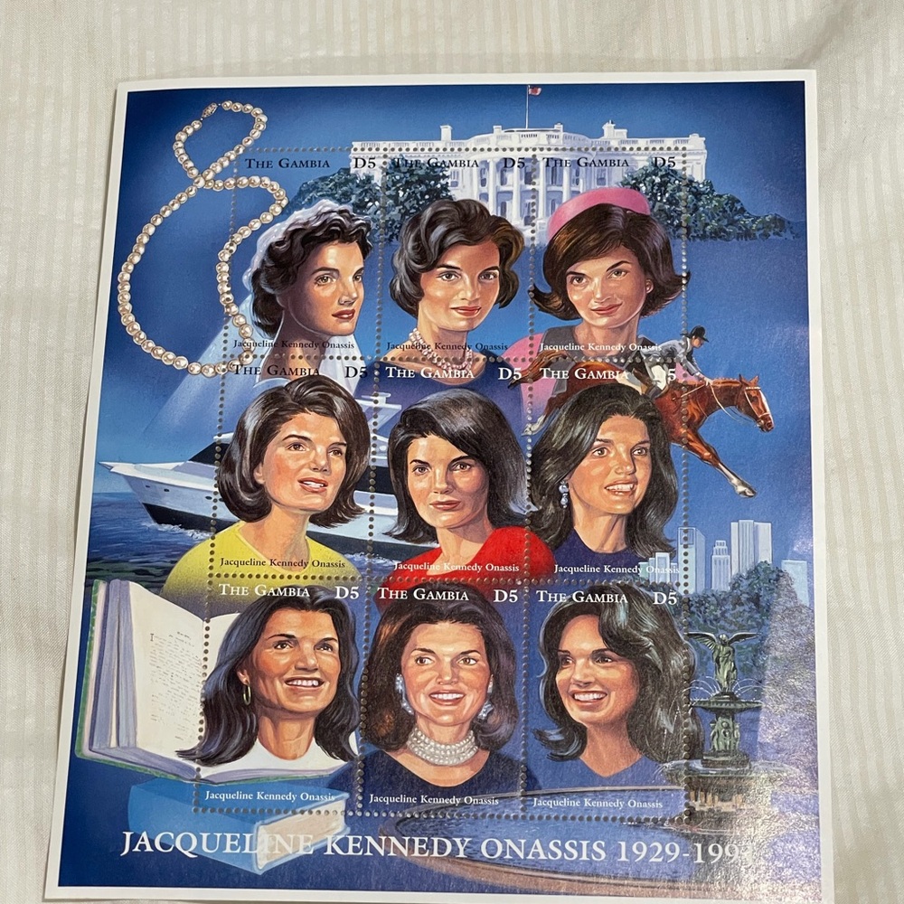 Jacqueline Kennedy Onassis Commemorative Stamps Gambia